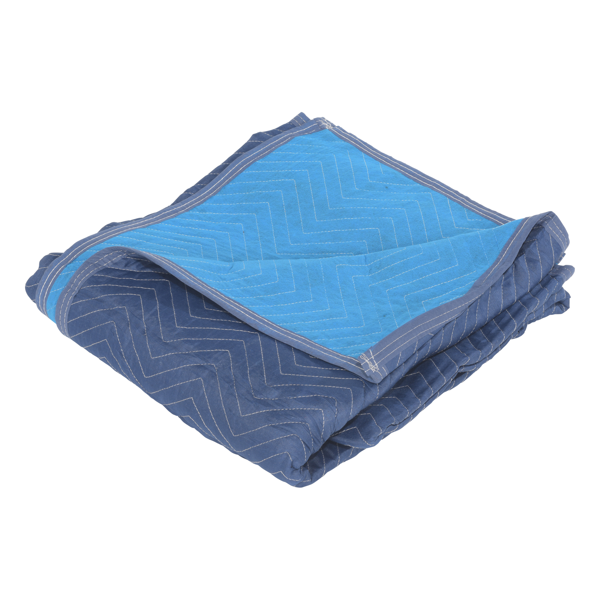 Vestil Moving Blanket - 80in. x 72in., Polyester/Cotton, Blue, Model# QPC-7280-VP-1PK